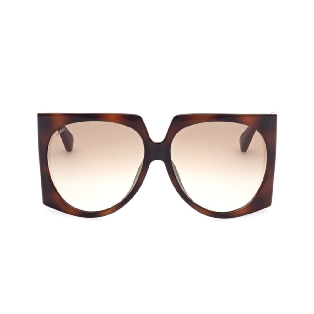 MaxMara Brown Oversized Geometric Sunglasses